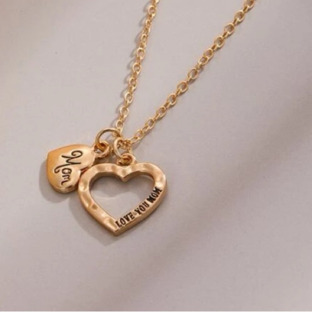 New I love you mom pendant necklace